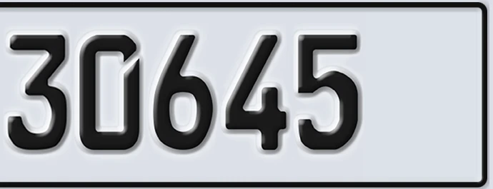 UAE License Plate Abu Dhabi 22 30645