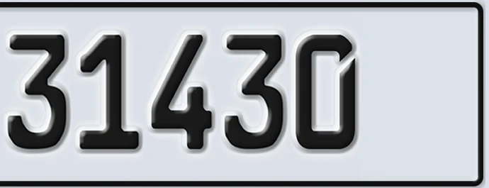 UAE License Plate Abu Dhabi 22 31430