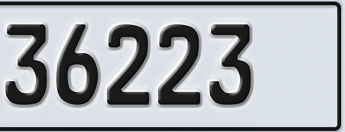 UAE License Plate Abu Dhabi 22 36223