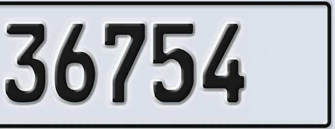 UAE License Plate Abu Dhabi 22 36754