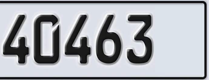 UAE License Plate Abu Dhabi 22 40463