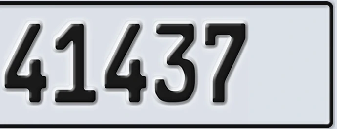 UAE License Plate Abu Dhabi 22 41437