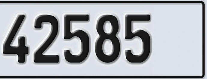 UAE License Plate Abu Dhabi 22 42585