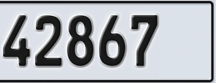 UAE License Plate Abu Dhabi 22 42867