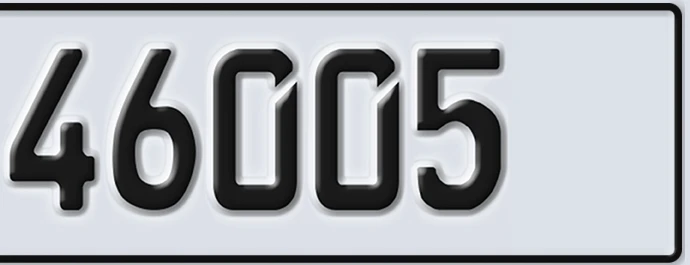 UAE License Plate Abu Dhabi 22 46005