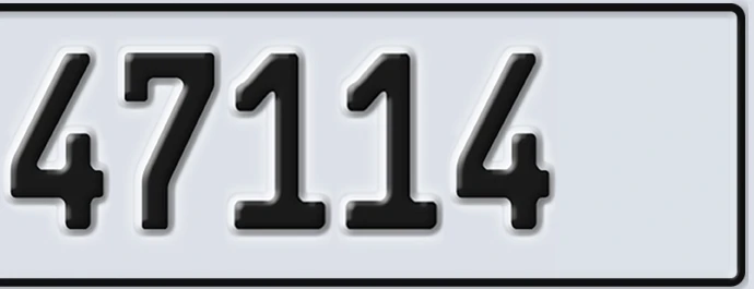 UAE License Plate Abu Dhabi 22 47114