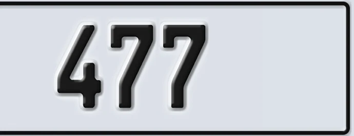 UAE License Plate Abu Dhabi 22 477