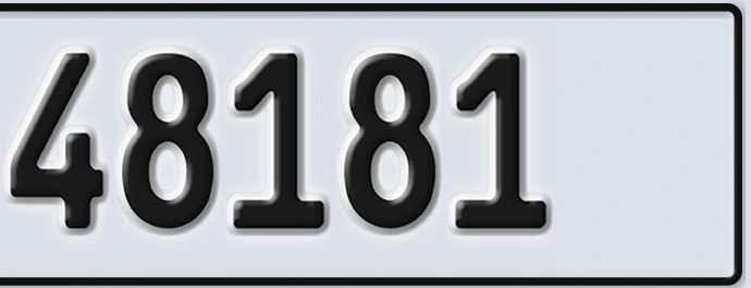 UAE License Plate Abu Dhabi 22 48181