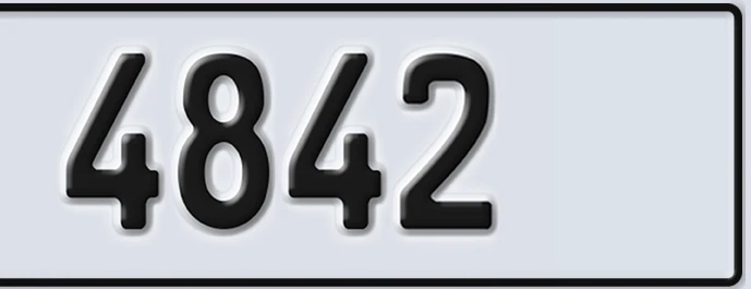 UAE License Plate Abu Dhabi 22 4842
