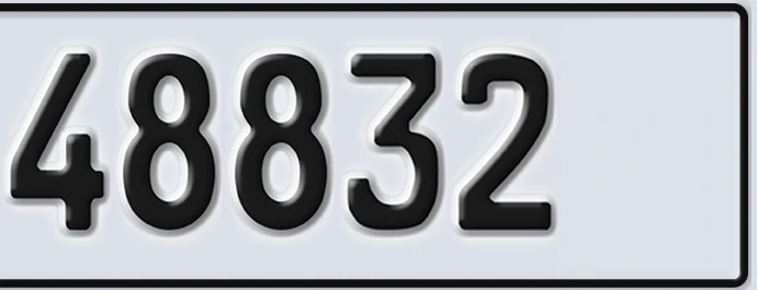 UAE License Plate Abu Dhabi 22 48832
