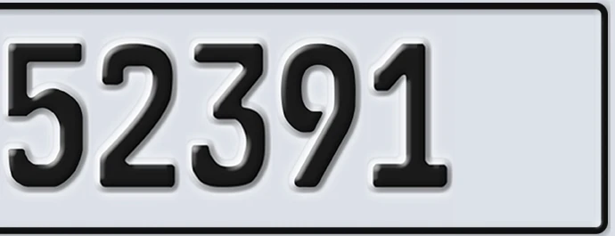 UAE License Plate Abu Dhabi 22 52391