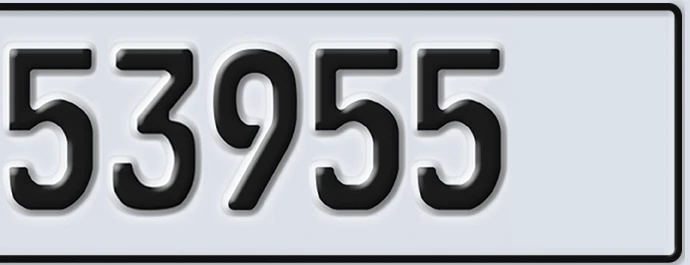 UAE License Plate Abu Dhabi 22 53955