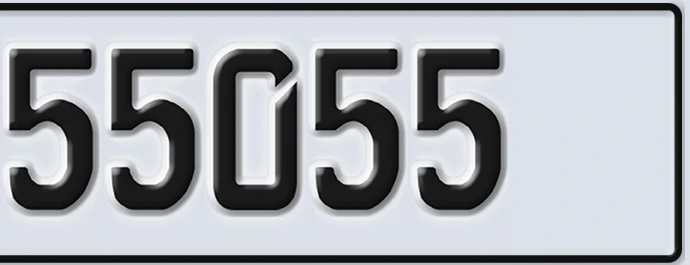 UAE License Plate Abu Dhabi 22 55055