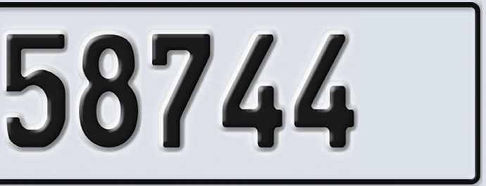 UAE License Plate Abu Dhabi 22 58744