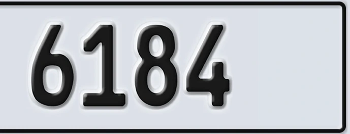 UAE License Plate Abu Dhabi 22 6184