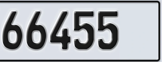 UAE License Plate Abu Dhabi 22 66455
