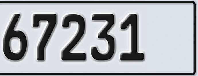 UAE License Plate Abu Dhabi 22 67231
