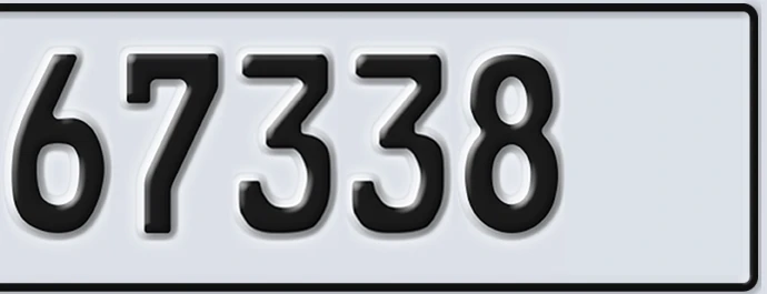 UAE License Plate Abu Dhabi 22 67338