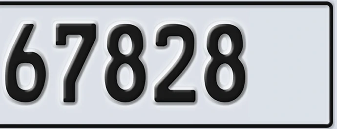 UAE License Plate Abu Dhabi 22 67828