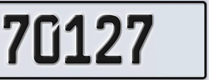UAE License Plate Abu Dhabi 22 70127