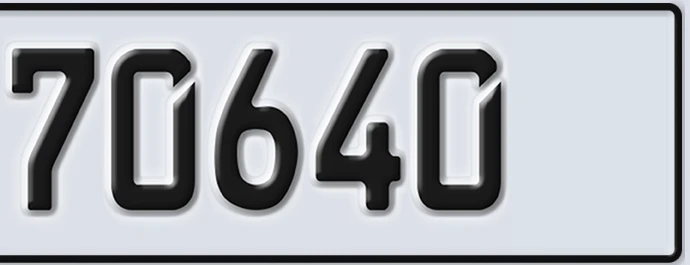 UAE License Plate Abu Dhabi 22 70640