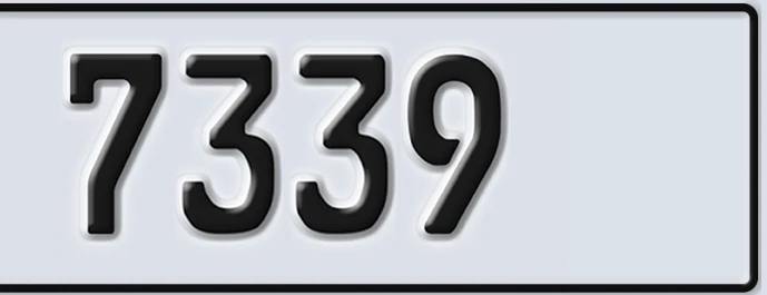 UAE License Plate Abu Dhabi 22 7339