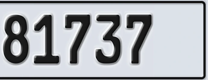 UAE License Plate Abu Dhabi 22 81737