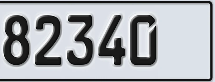 UAE License Plate Abu Dhabi 22 82340