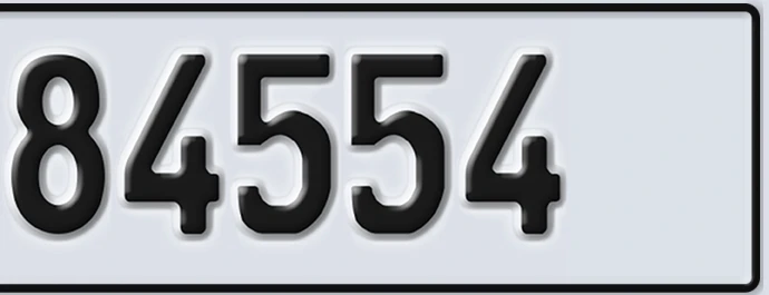 UAE License Plate Abu Dhabi 22 84554
