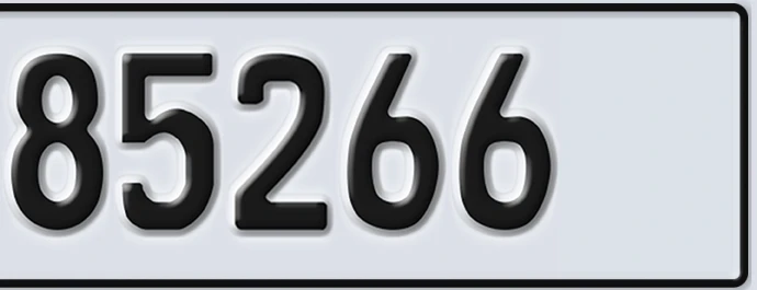UAE License Plate Abu Dhabi 22 85266