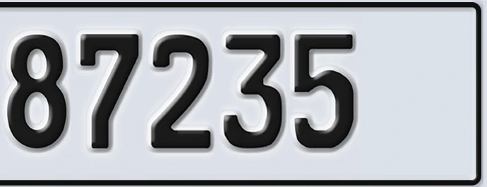 UAE License Plate Abu Dhabi 22 87235
