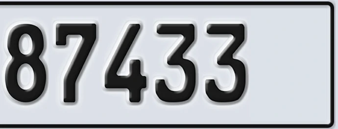 UAE License Plate Abu Dhabi 22 87433