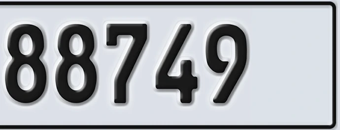 UAE License Plate Abu Dhabi 22 88749