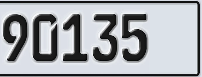 UAE License Plate Abu Dhabi 22 90135