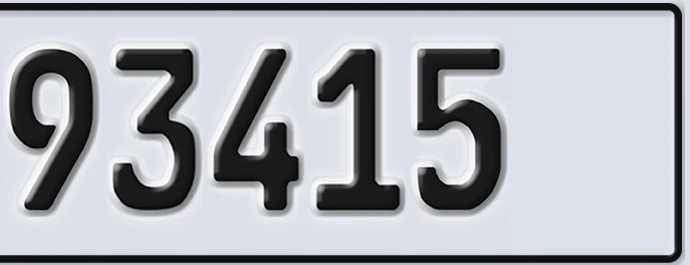UAE License Plate Abu Dhabi 22 93415