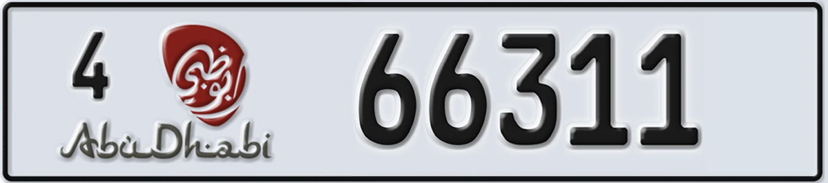 UAE License Plate Abu Dhabi 4 66311