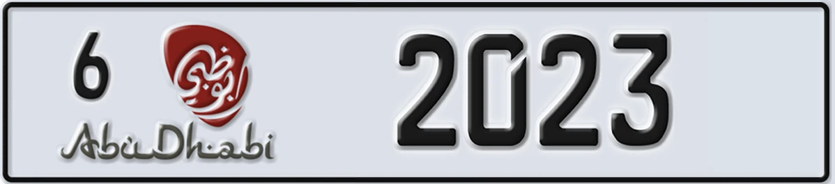 UAE License Plate Abu Dhabi 6 2023