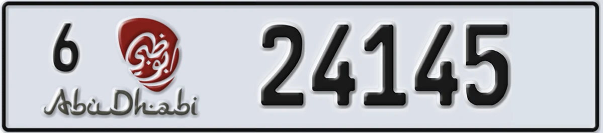 UAE License Plate Abu Dhabi 6 24145