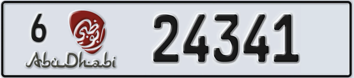 UAE License Plate Abu Dhabi 6 24341