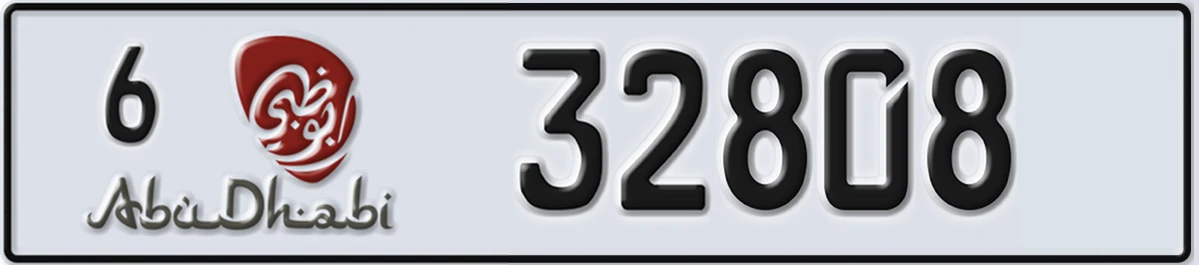 UAE License Plate Abu Dhabi 6 32808