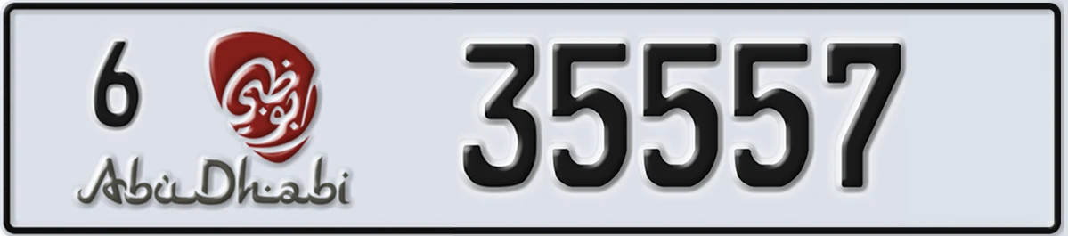 UAE License Plate Abu Dhabi 6 35557