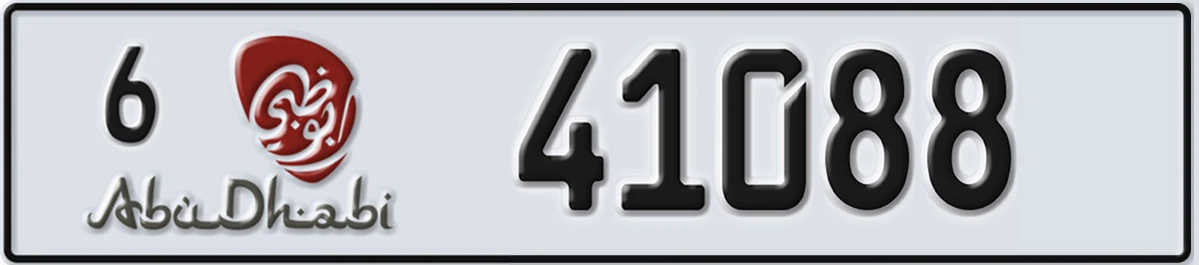 UAE License Plate Abu Dhabi 6 41088