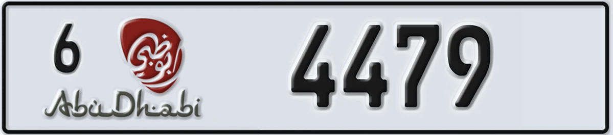 UAE License Plate Abu Dhabi 6 4479