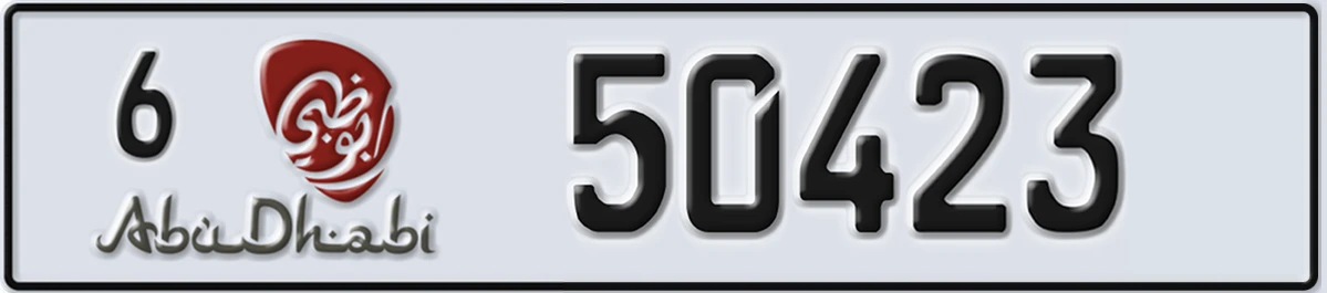 UAE License Plate Abu Dhabi 6 50423
