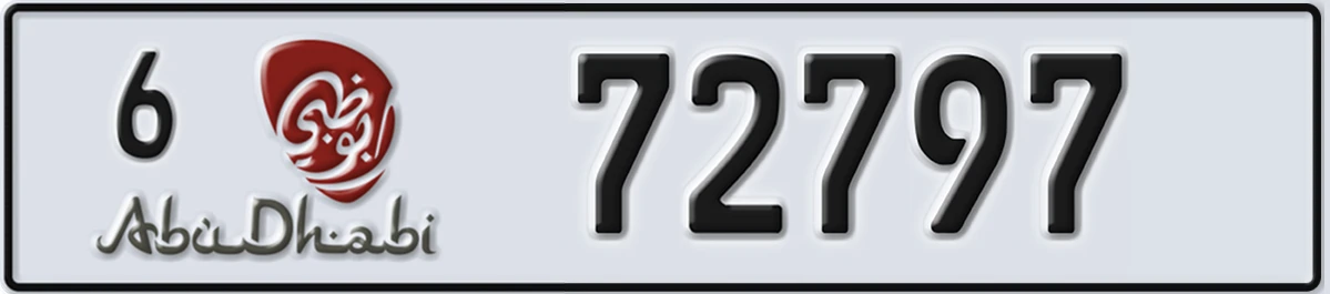 UAE License Plate Abu Dhabi 6 72797