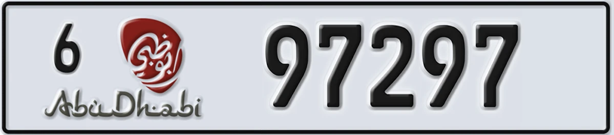 UAE License Plate Abu Dhabi 6 97297
