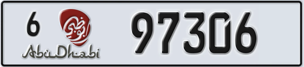 UAE License Plate Abu Dhabi 6 97306