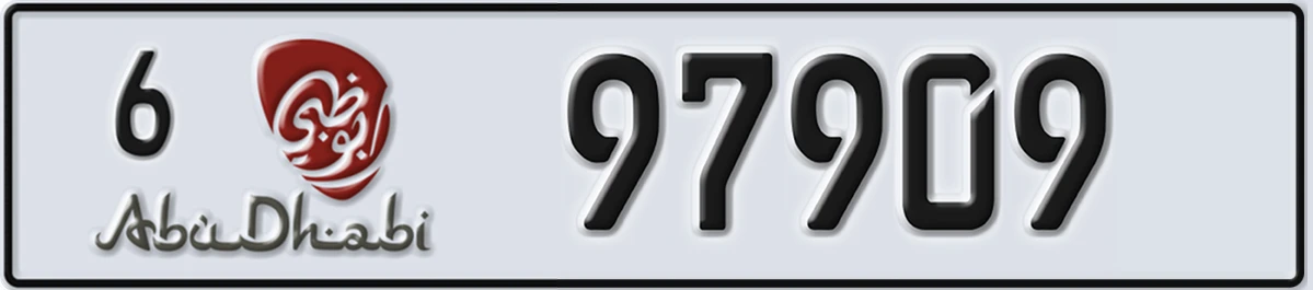 UAE License Plate Abu Dhabi 6 97909