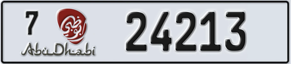 UAE License Plate Abu Dhabi 7 24213