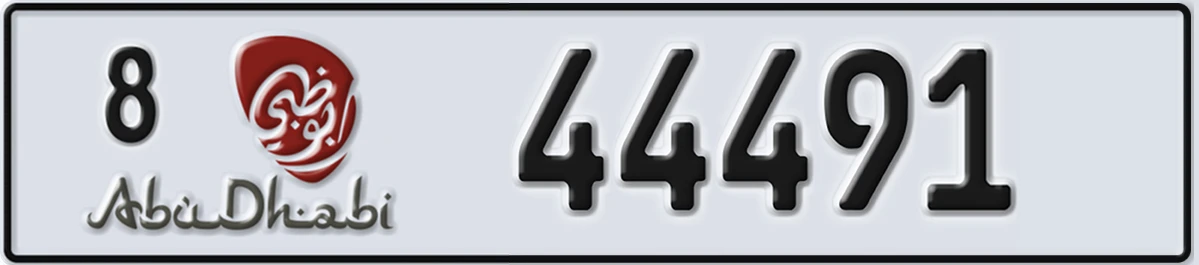 UAE License Plate Abu Dhabi 8 44491